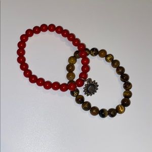 Set of beaded bracelets